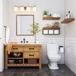 Bathroom Shelves Over Toilet - Farmhouse Style - Thumbnail 2