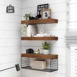 Bathroom Shelves Over Toilet - Farmhouse Style - Thumbnail 3