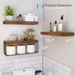 Bathroom Shelves Over Toilet - Farmhouse Style - Thumbnail 7