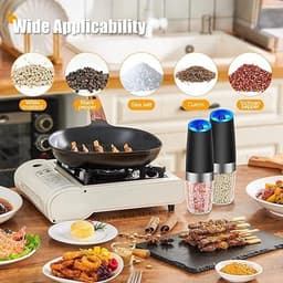 Automatic Gravity Salt and Pepper Grinder Set - Thumbnail 4