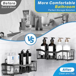 Pine 5-Pack Shower Caddy with Hair Dryer Holder - Thumbnail 3