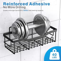 Pine 5-Pack Shower Caddy with Hair Dryer Holder - Thumbnail 4