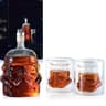Trooper Helmet Whiskey Decanter Set - 750ml Glass Decanter with 2 Cups